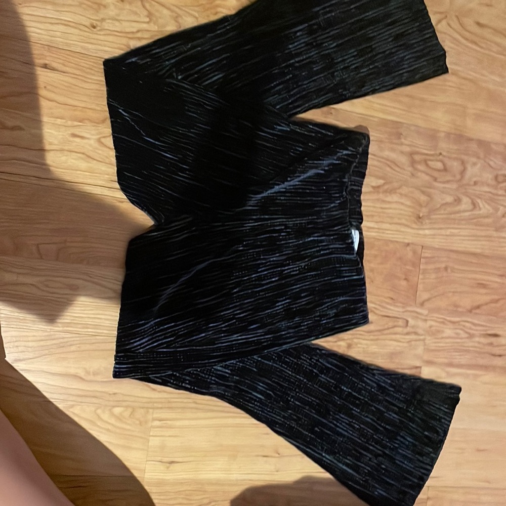 Black Velvet Flare Pants